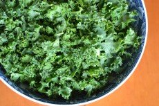 1. tear kale into small pieces